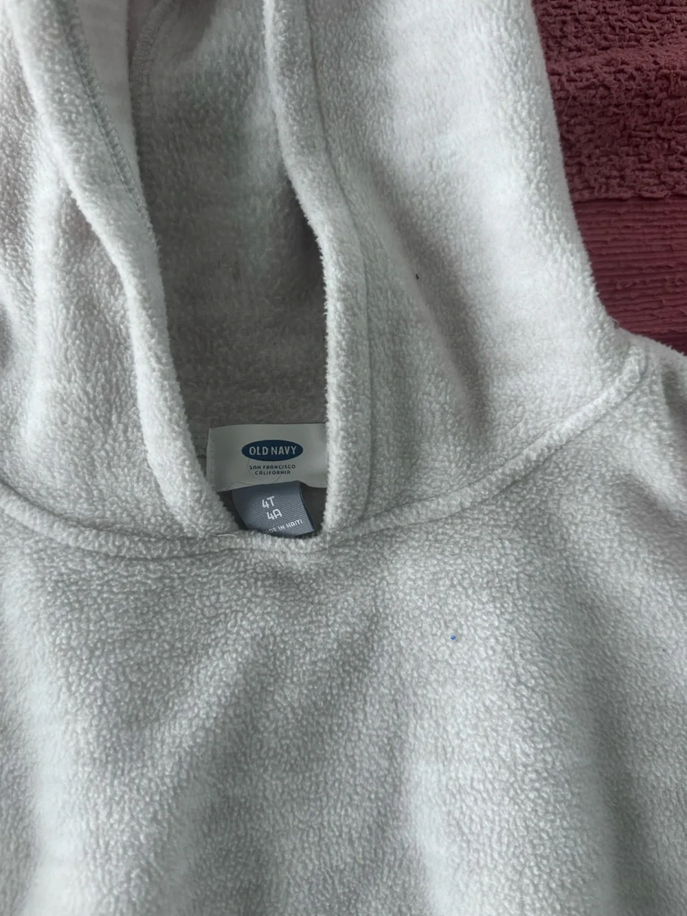 Old Navy light gray fleece cape with hood